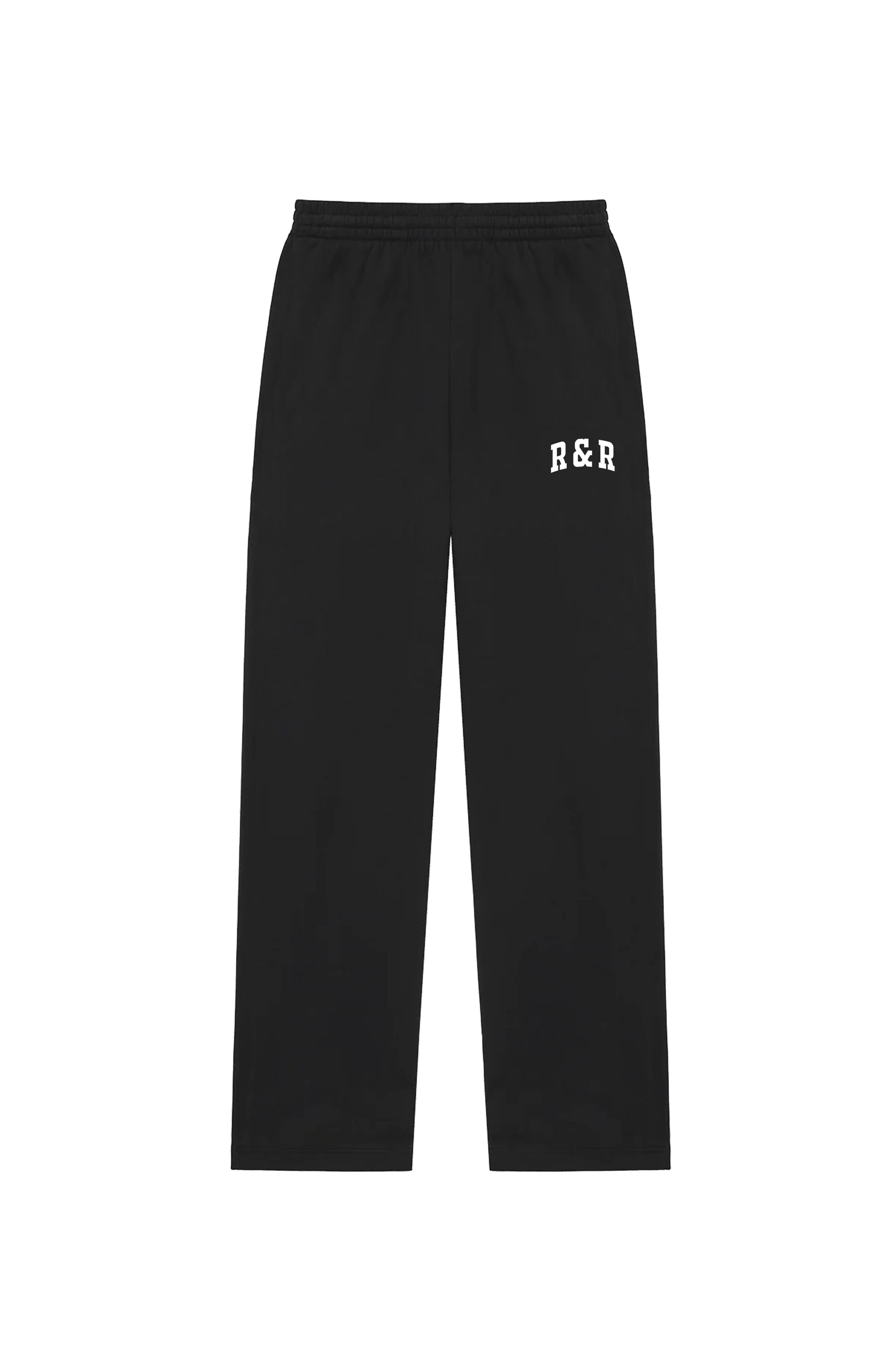 Black Varsity Straight Leg Joggers