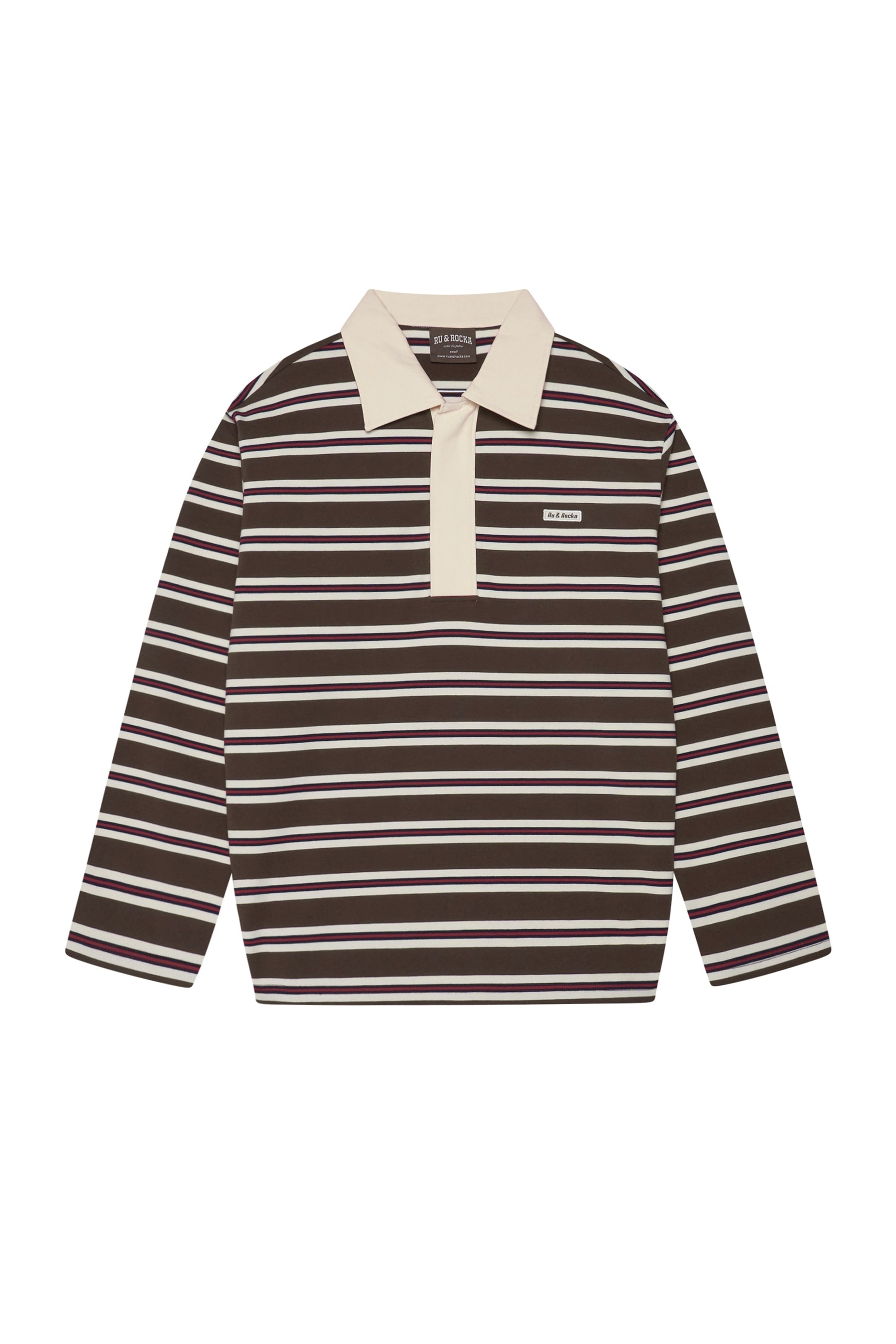 Bronco Brown Striped Polo