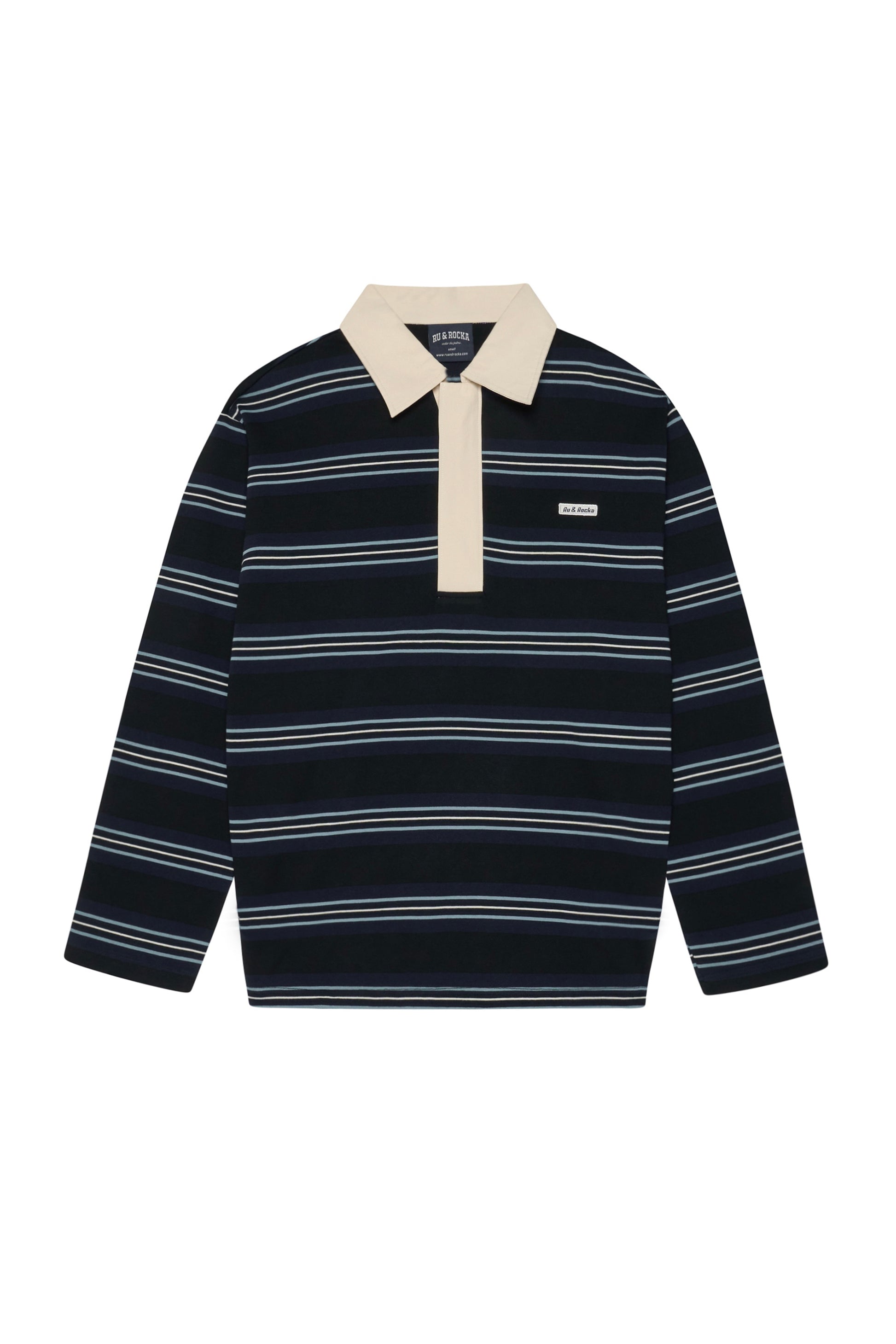 Ranch Navy Striped Polo