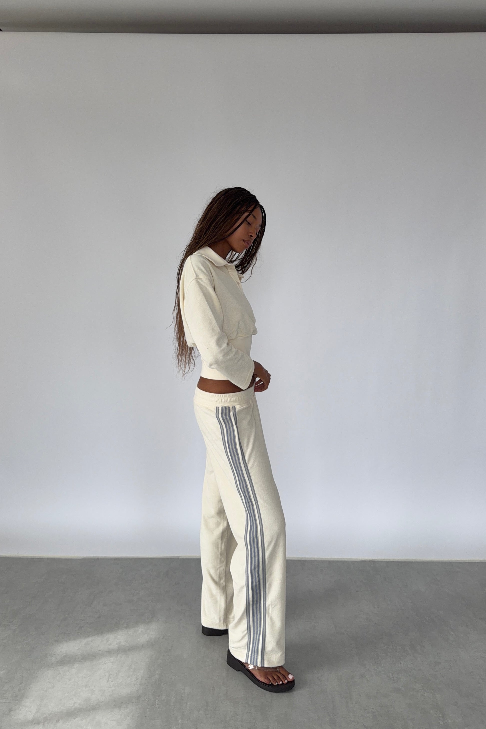 Vintage Cream Towelling Pants