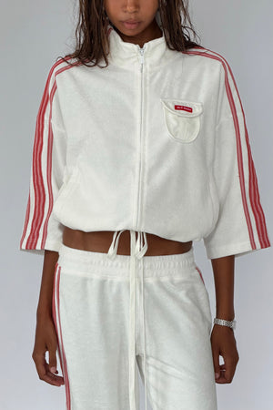 Vintage White Towelling Jacket