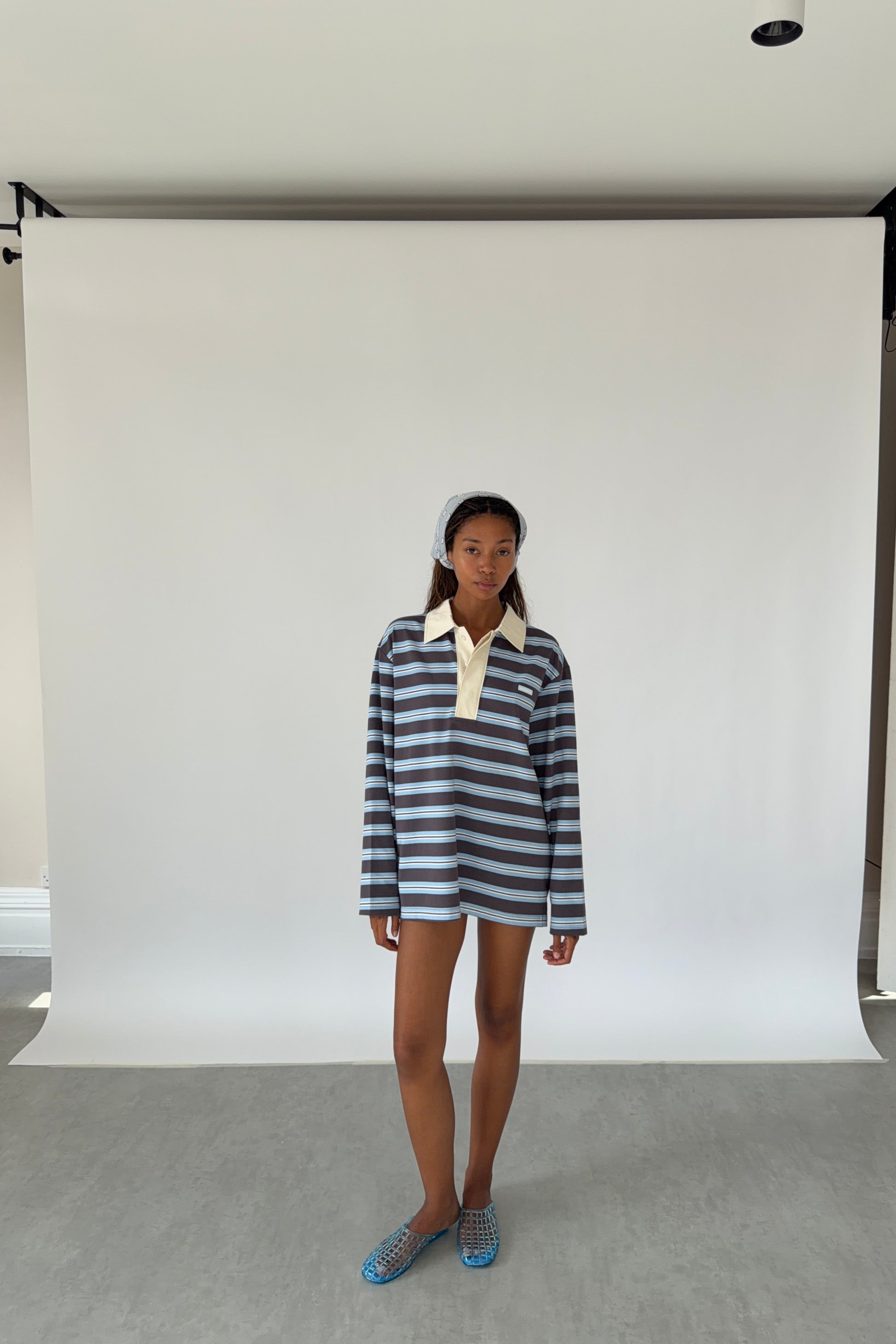 Leones Blue Striped Polo