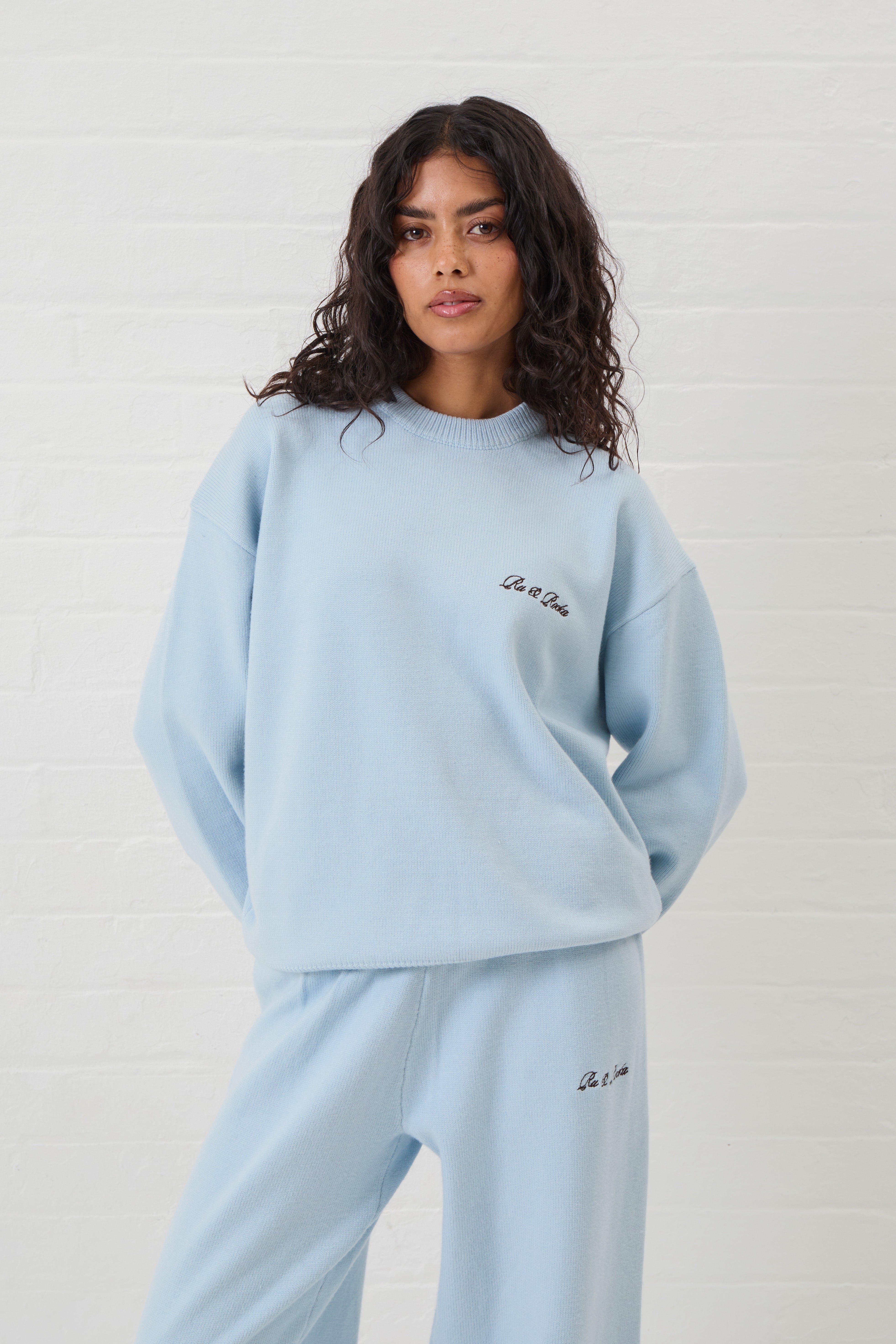 Baby Blue Knit Sweater – Ru and Rocka