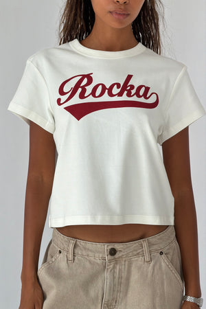 White Rocka Baby Tee