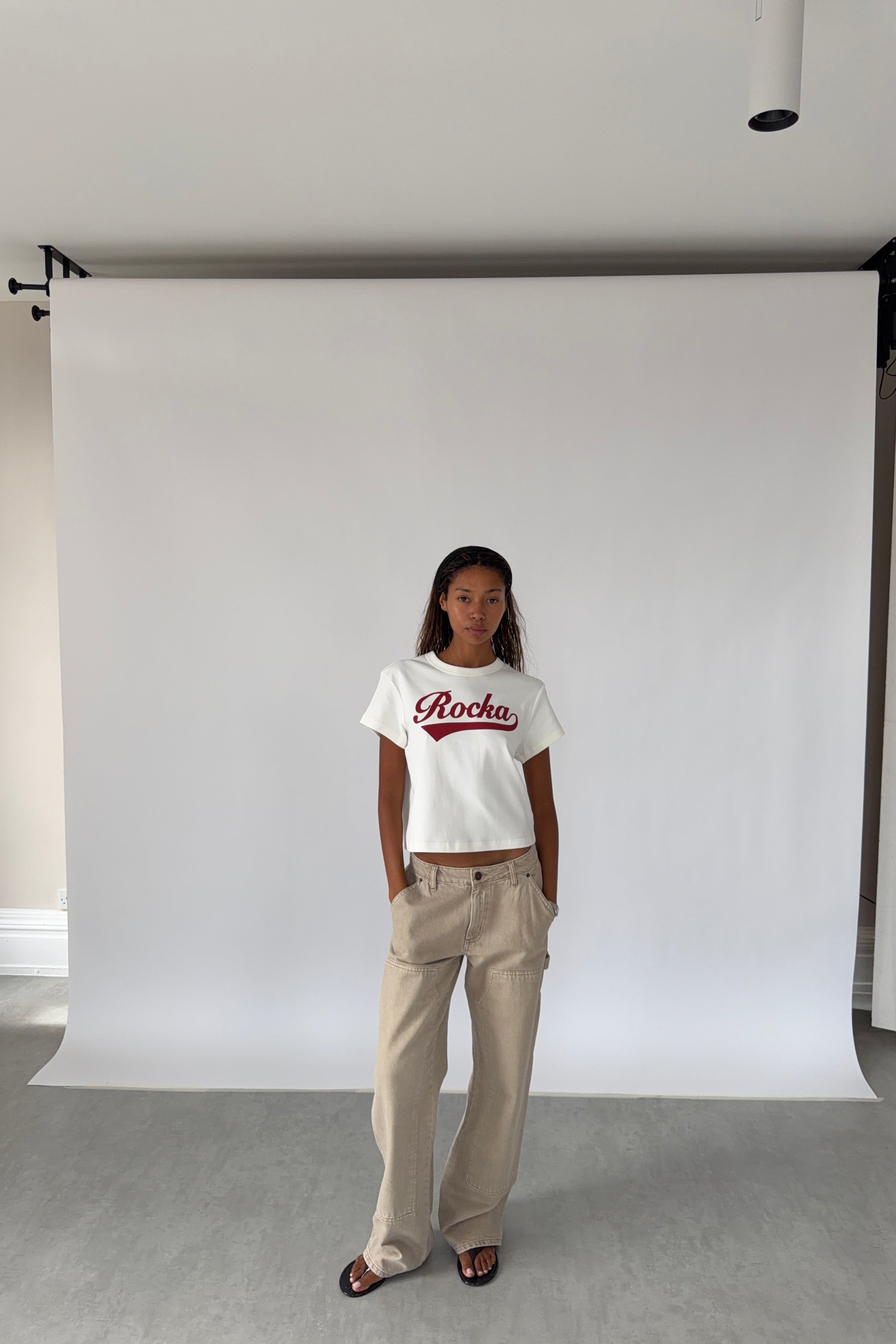 White Rocka Baby Tee