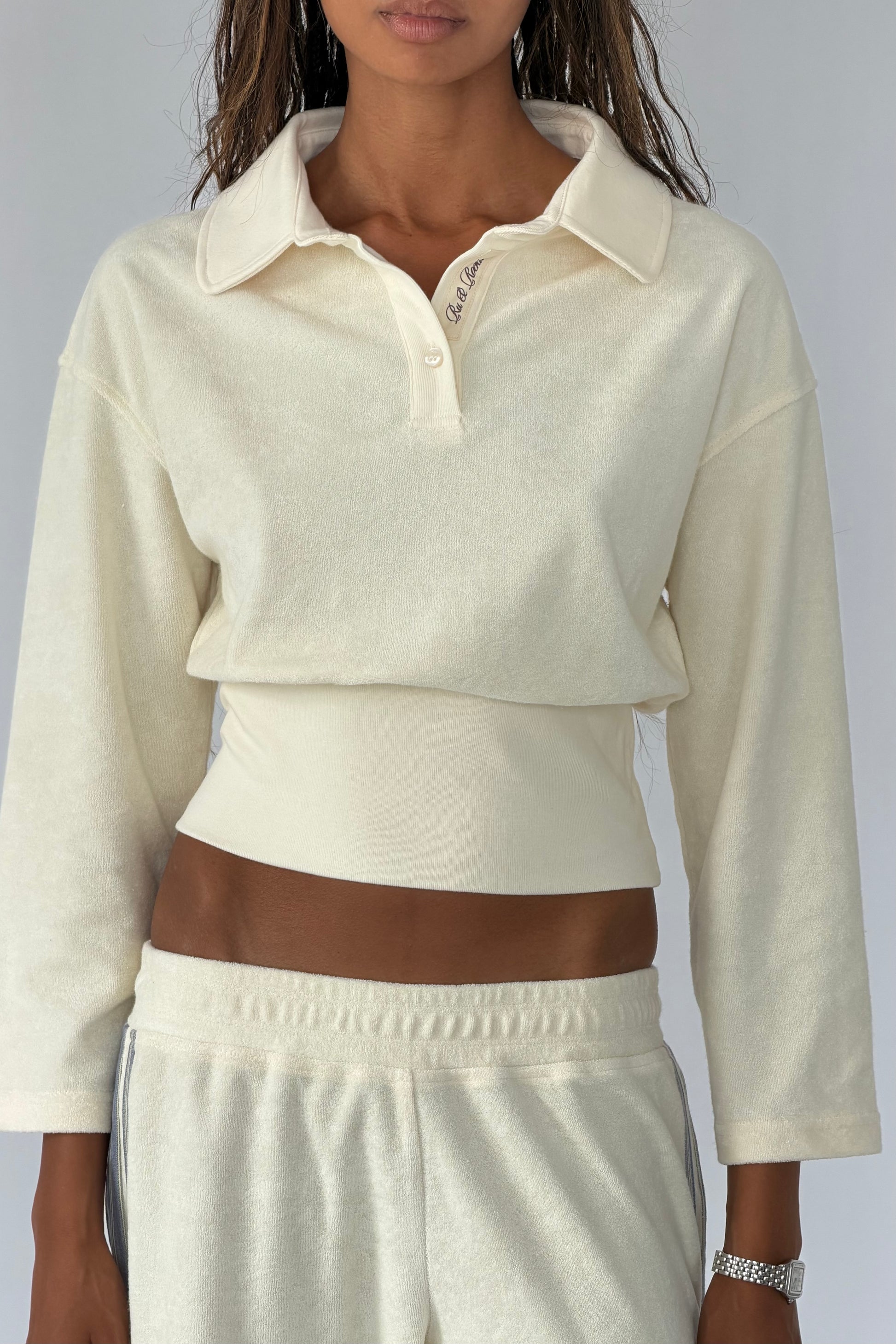 Vintage Cream Towelling Polo