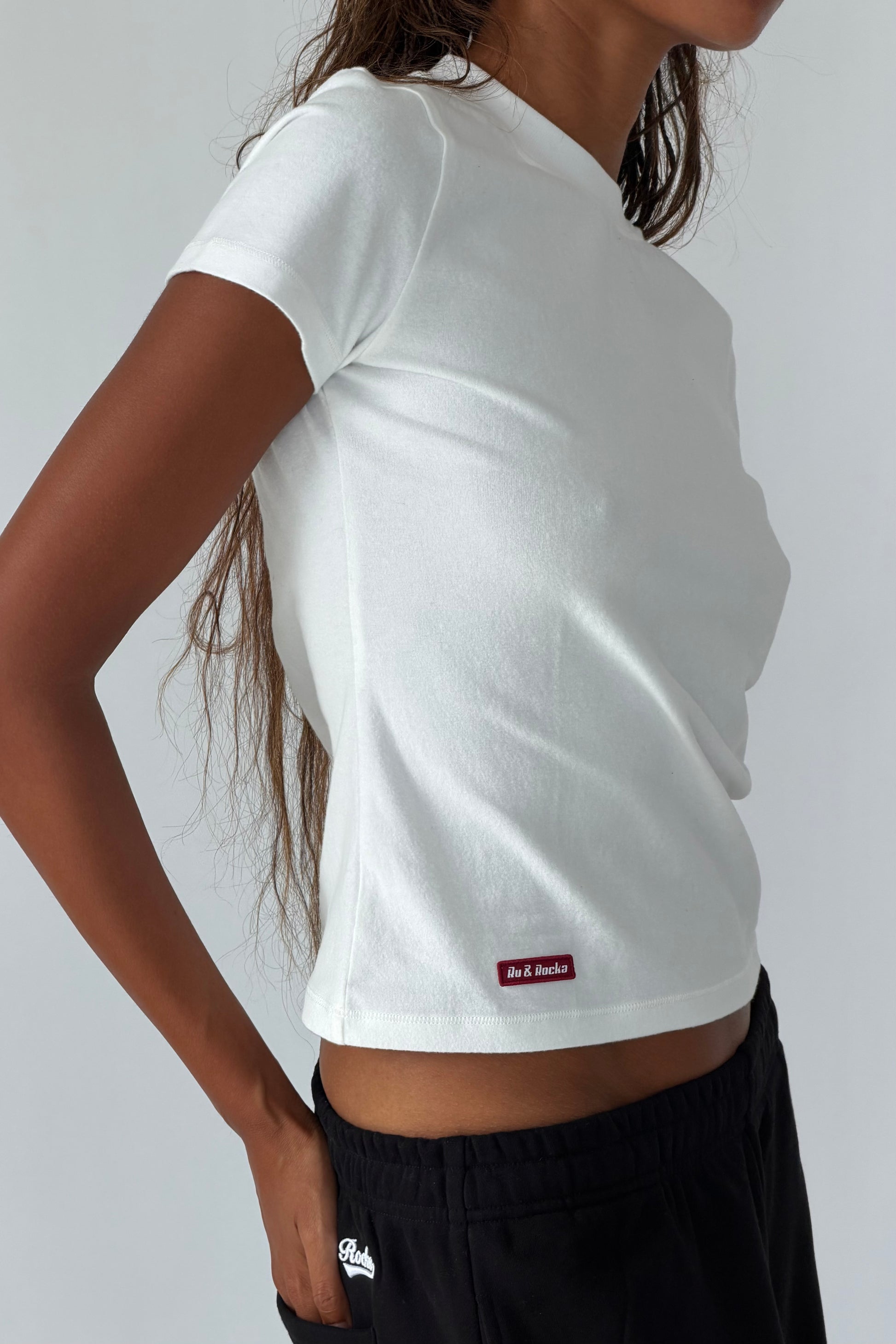 White Super Soft Fitted Baby Tee