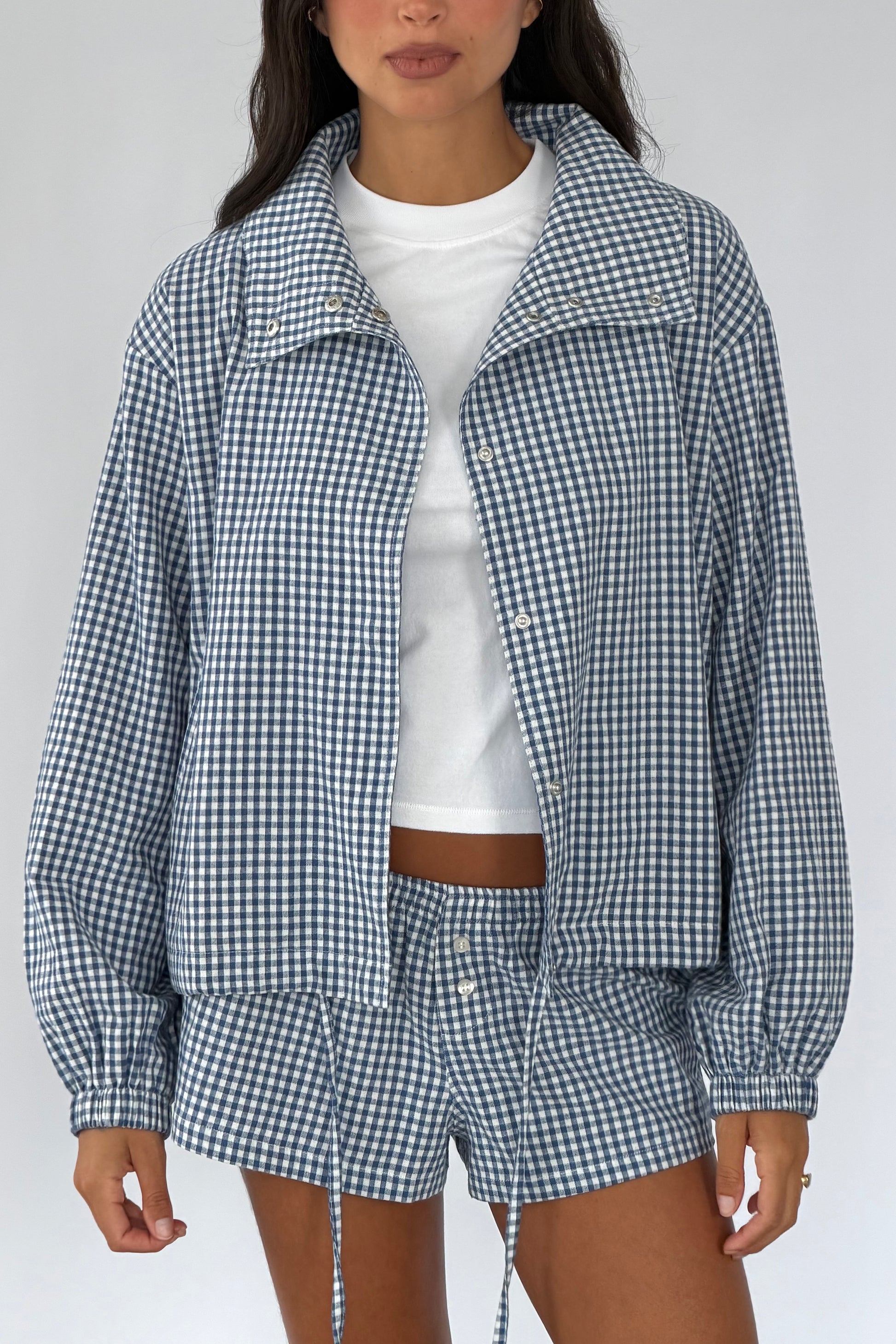 Gaia Blue Gingham Jacket
