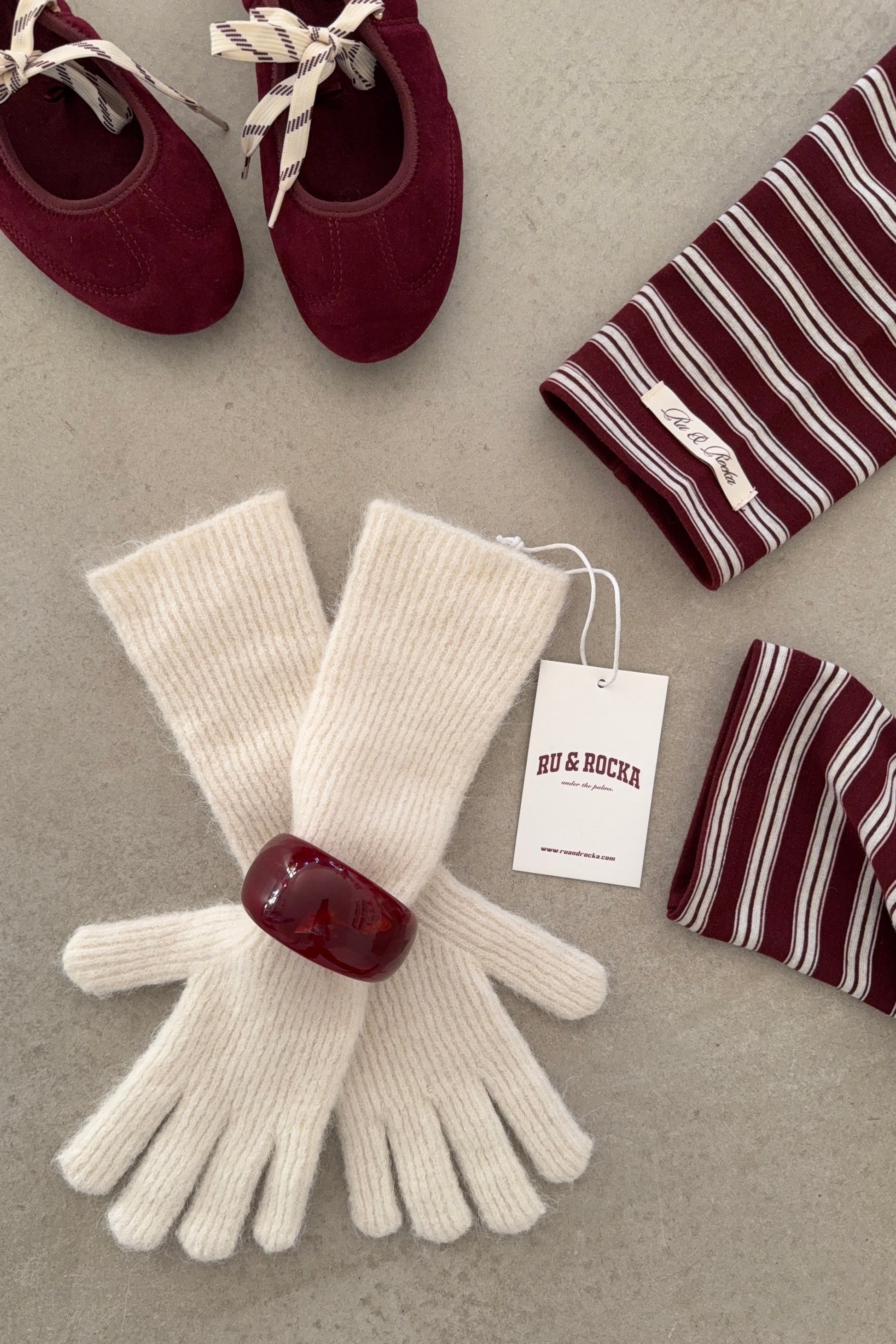 Cropped Burgundy Striped Tee