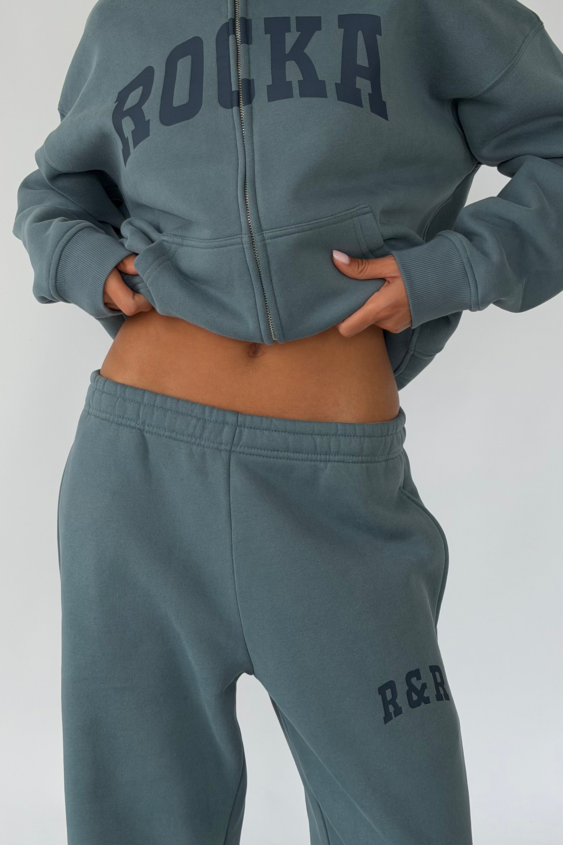 Teal Varsity Joggers