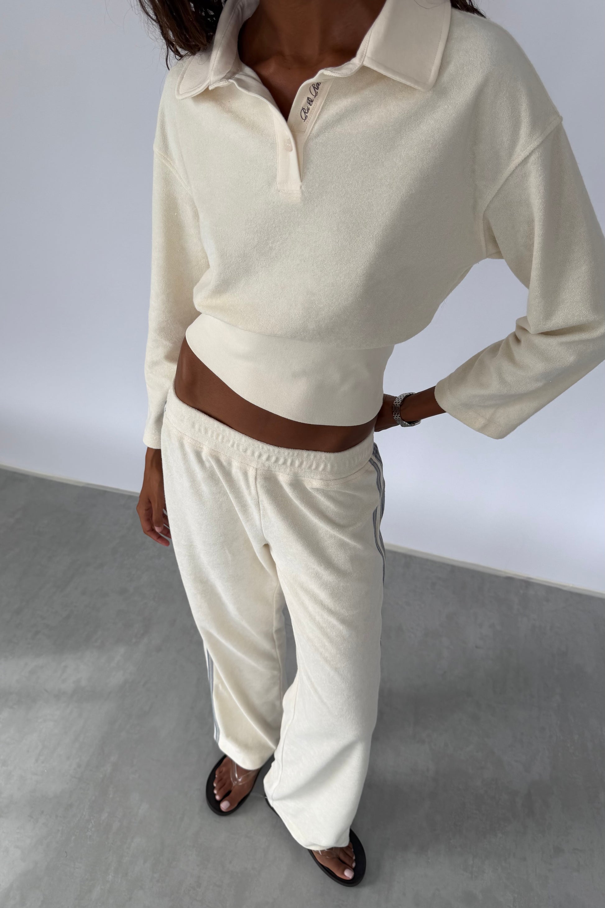 Vintage Cream Towelling Pants