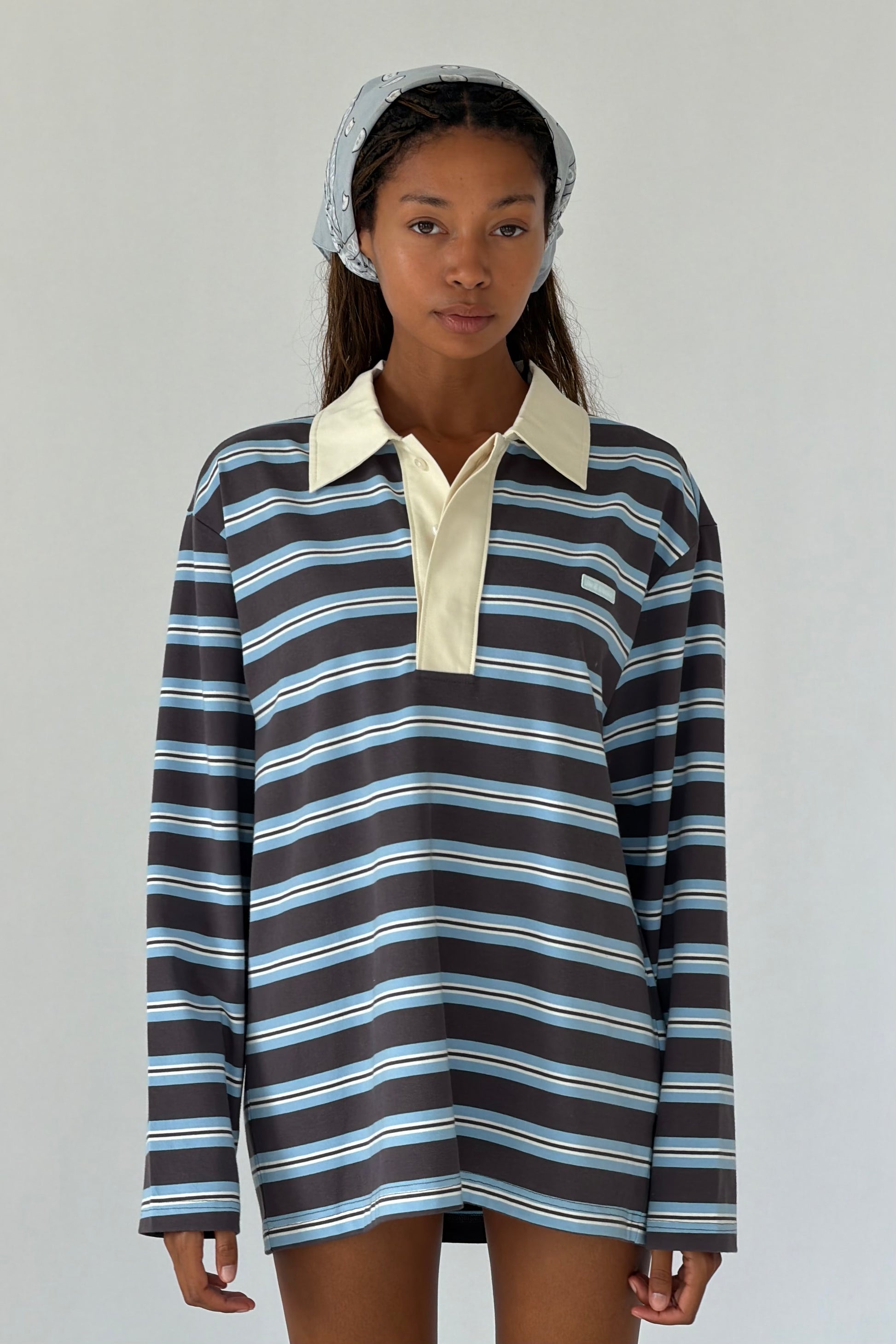 Leones Blue Striped Polo