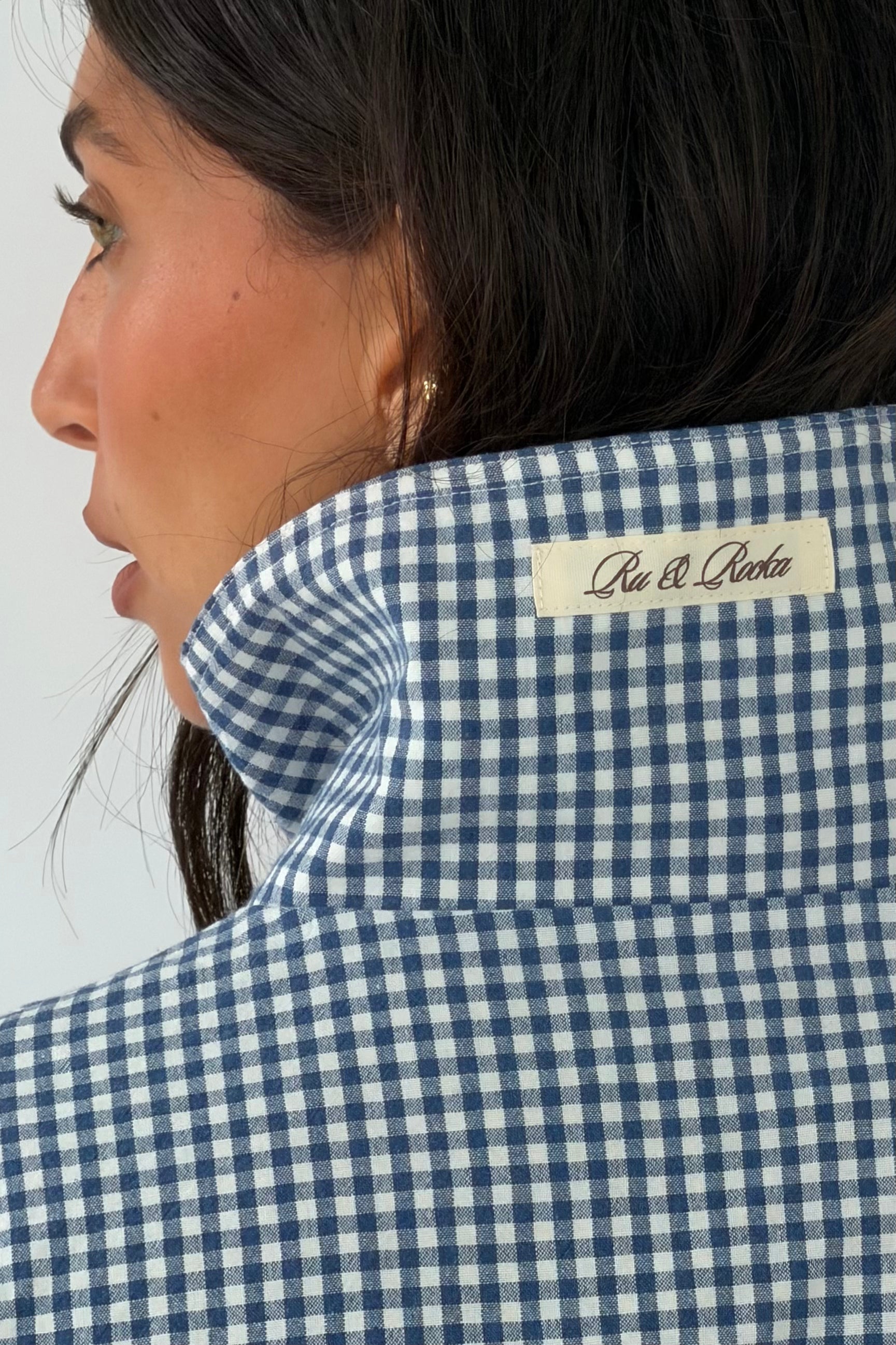 Gaia Blue Gingham Jacket