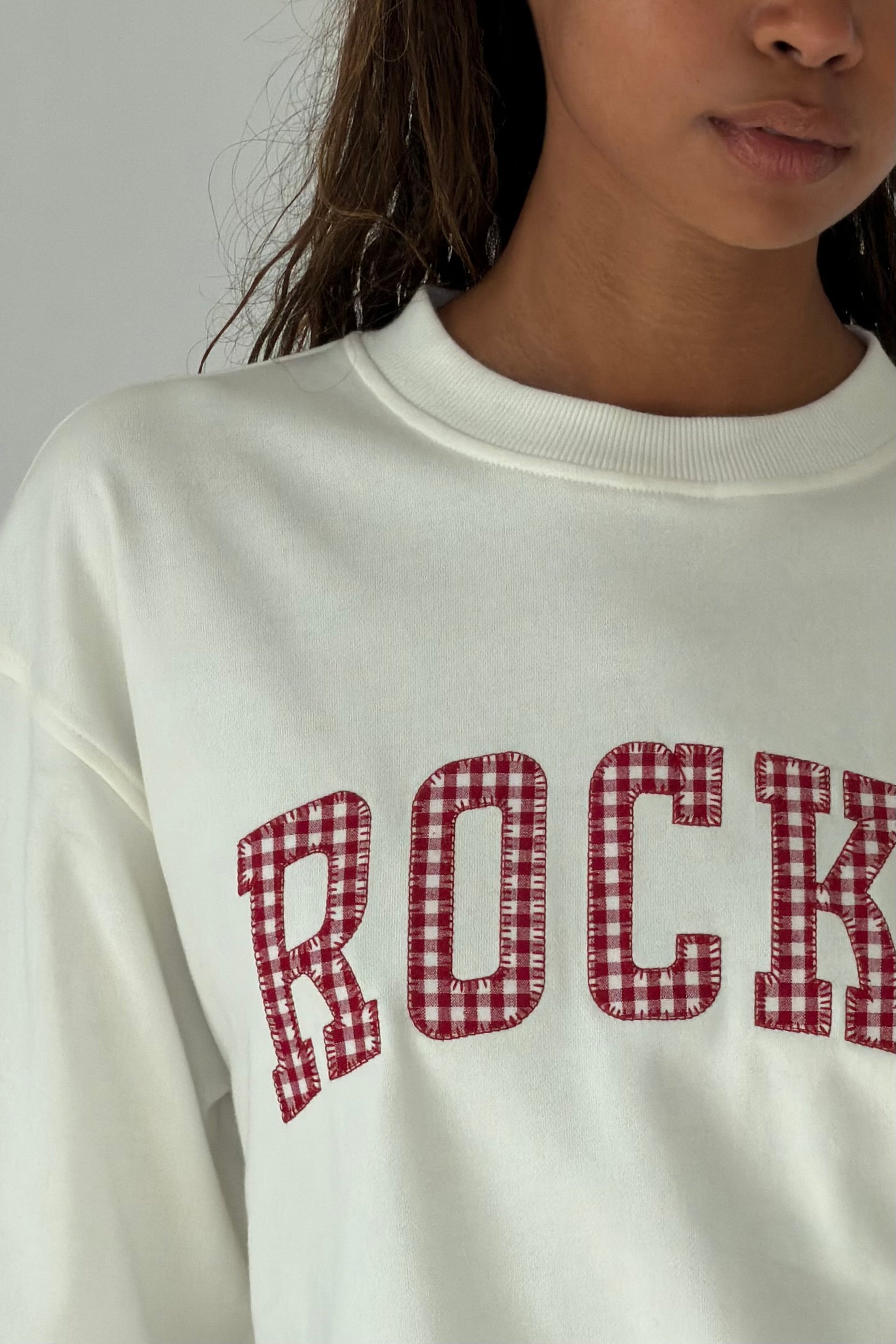 Off White Oversized Rocka Gingham Tee