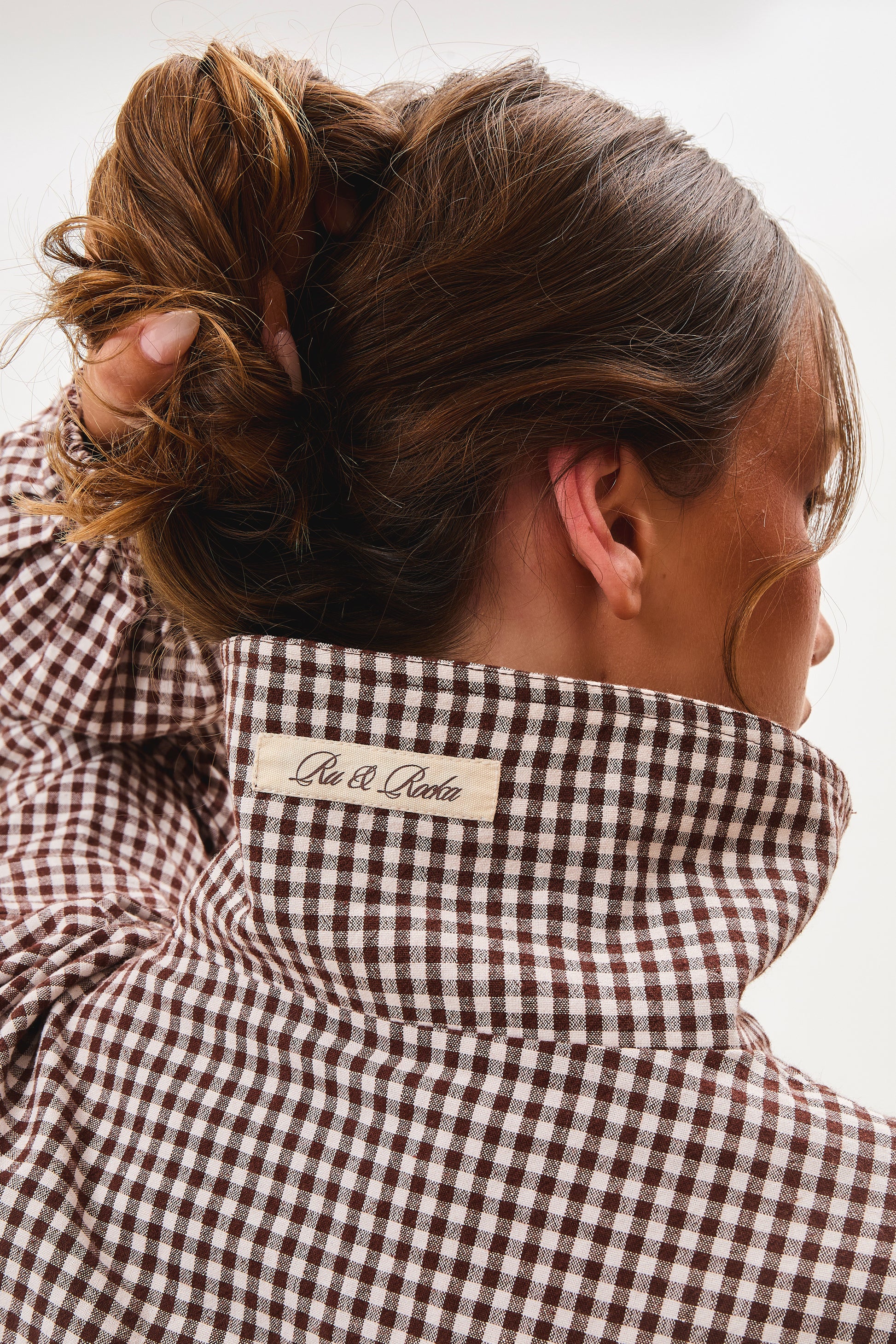 Gaia Brown Gingham Jacket