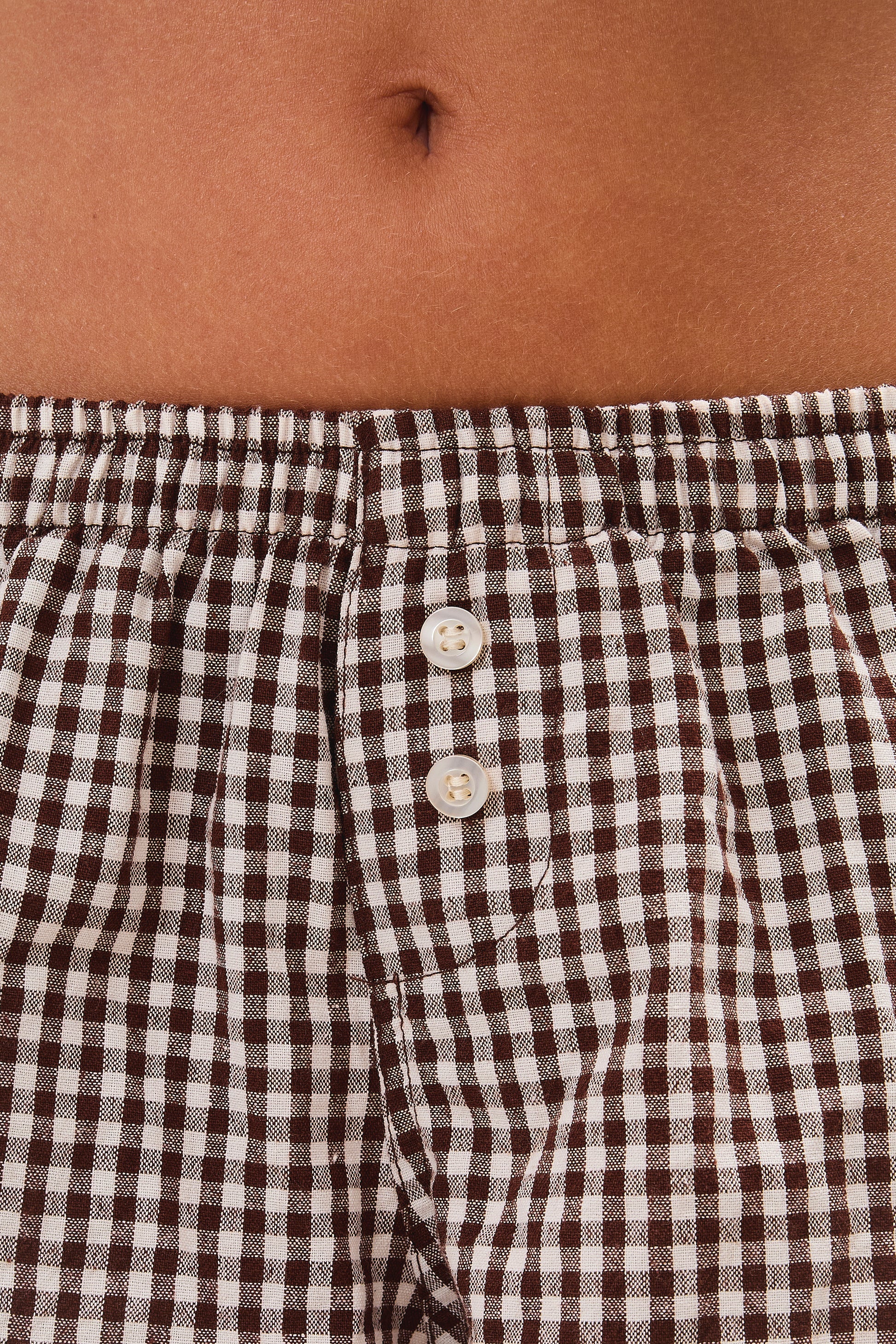 Gaia Brown Micro Shorts