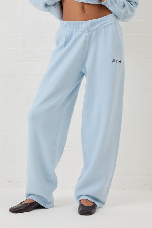 Baby Blue Knit Joggers
