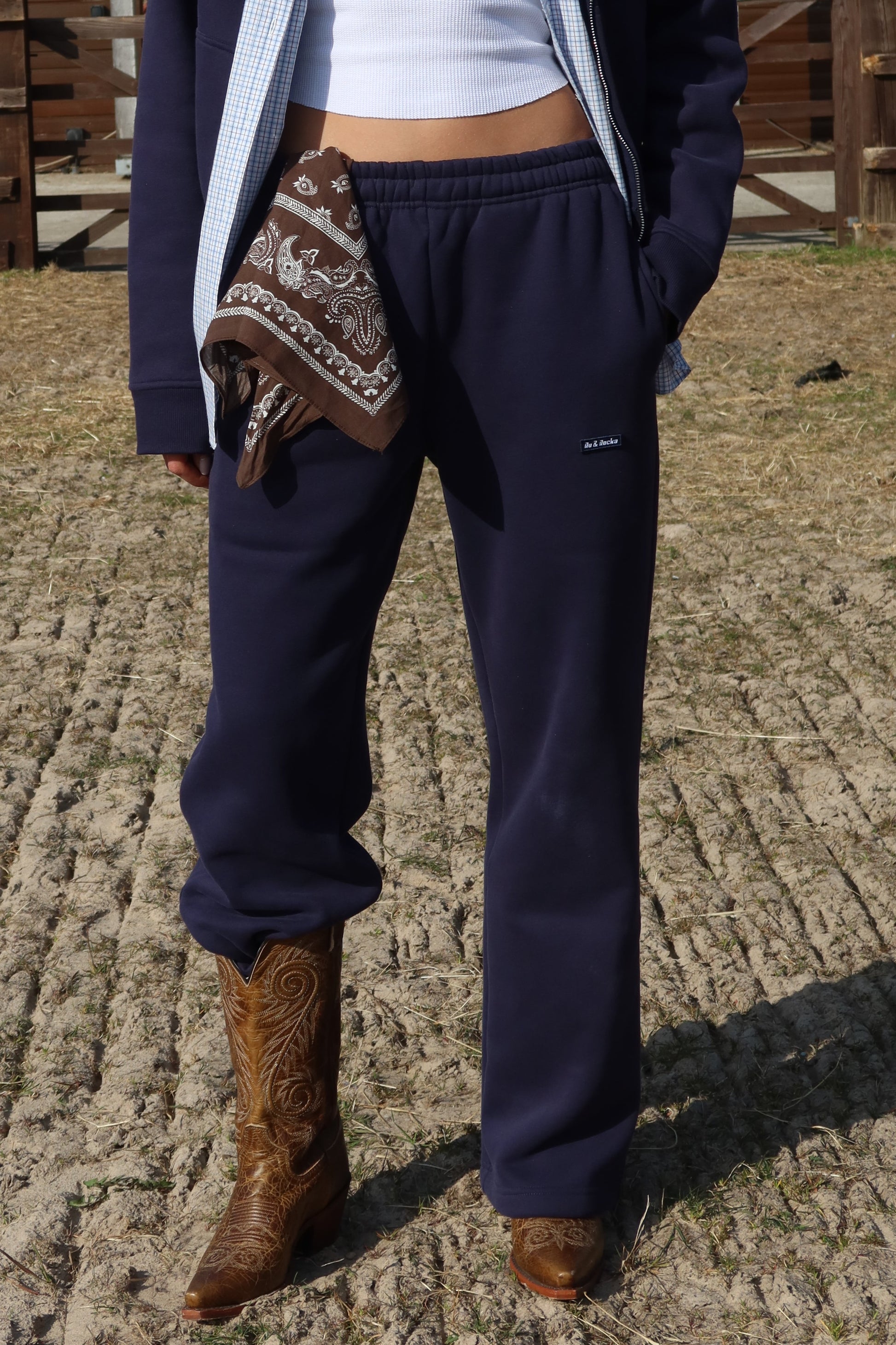 Midnight Navy Straight Leg Joggers