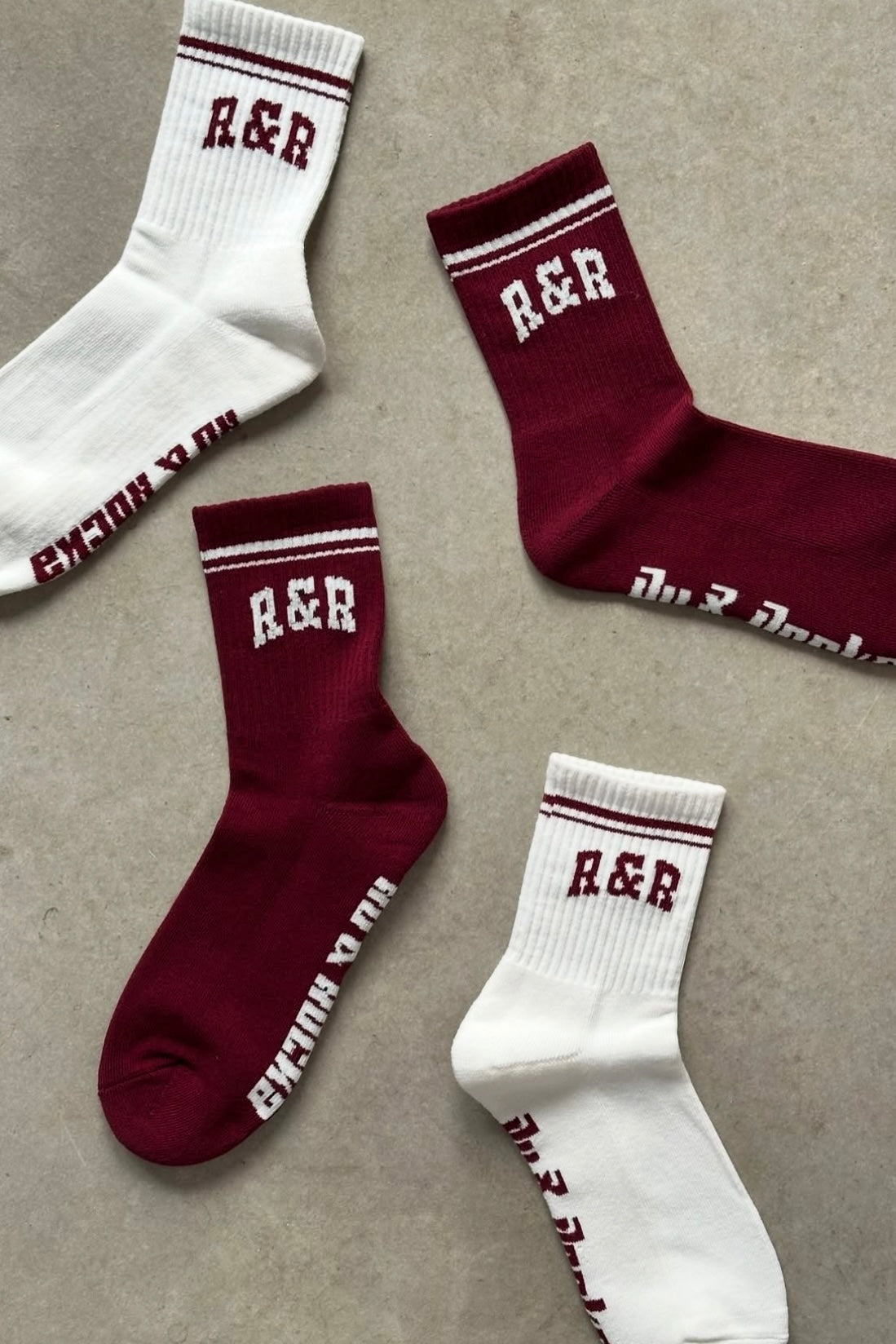 Burgundy Varsity Socks