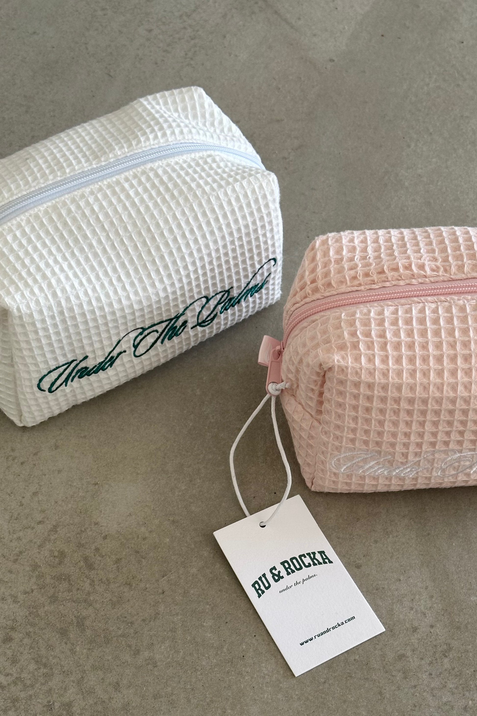 Pink Waffle Wash Bag