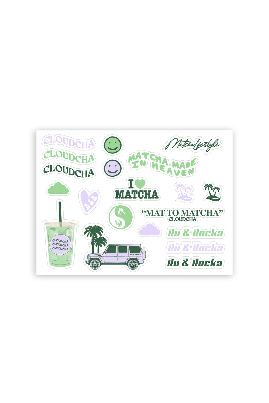 R&R x Cloudcha I Love Matcha Sticker Sheet