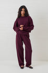 Burgundy Knit Joggers