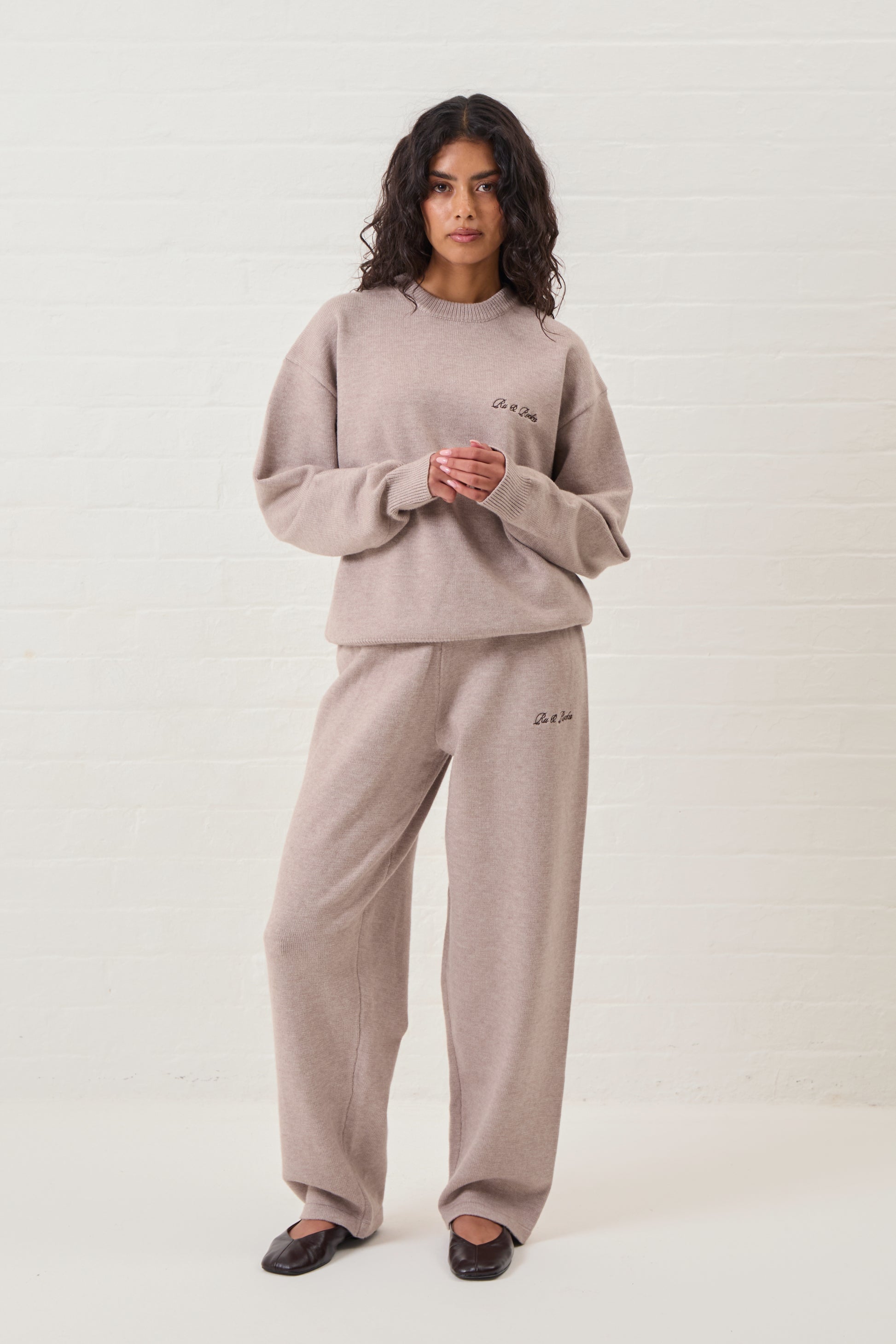 Oatmeal Knit Joggers