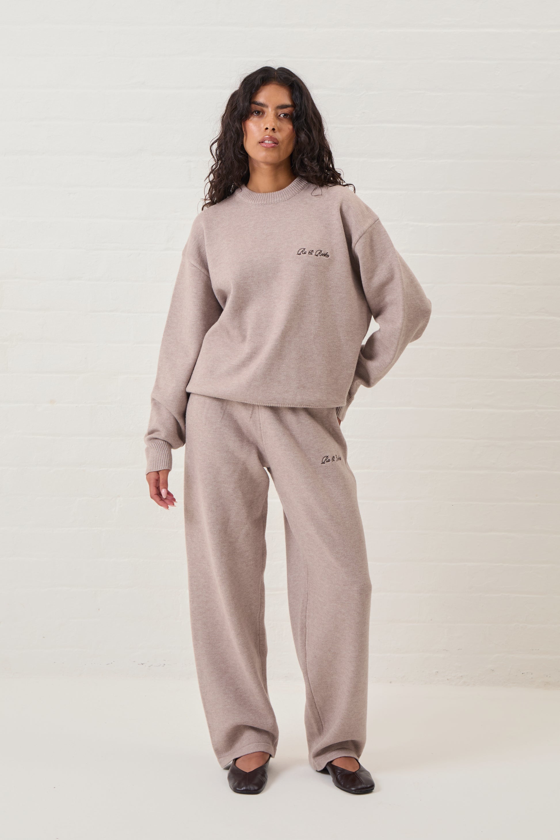 Oatmeal Knit Joggers