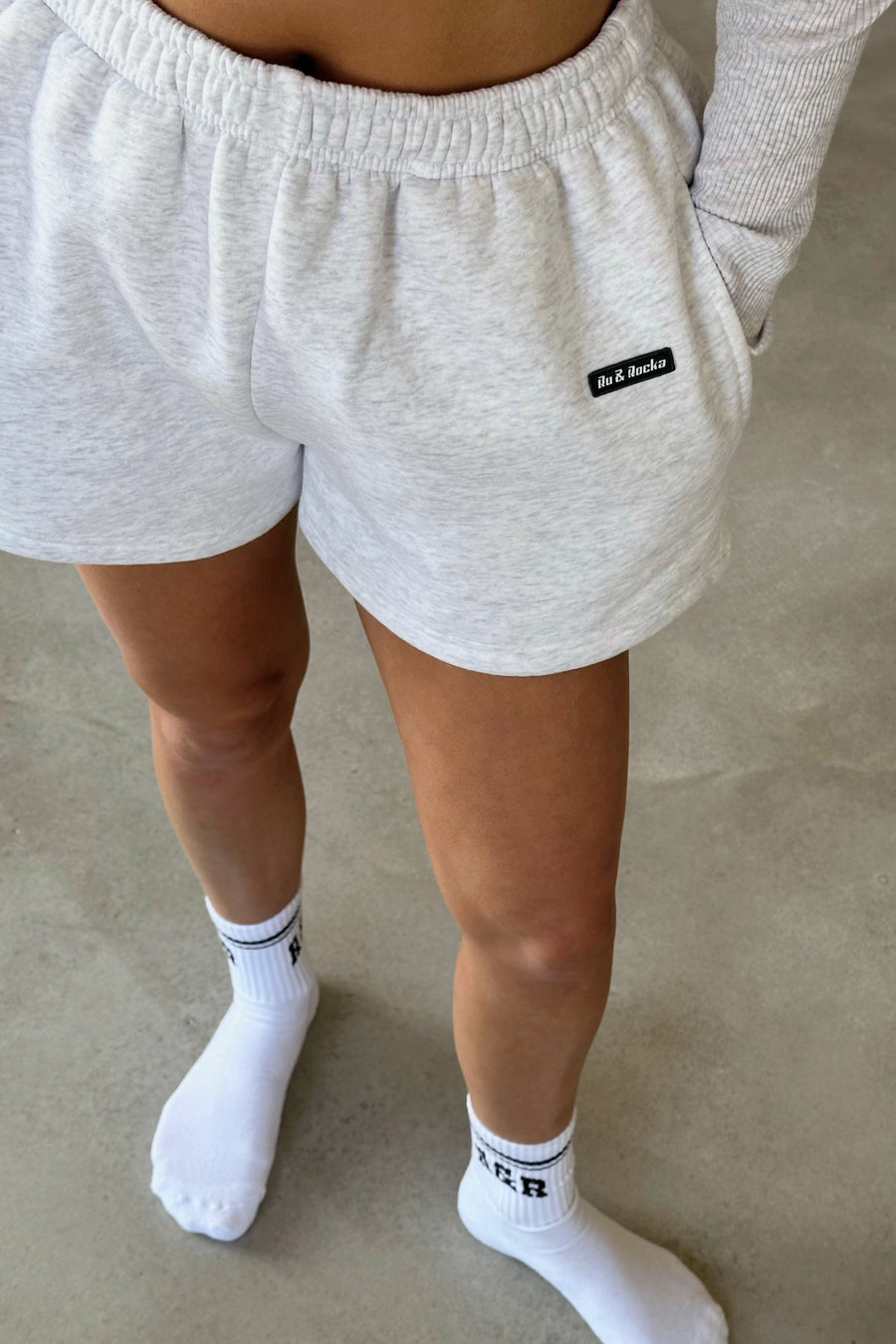 Grey Boxy Varsity Shorts