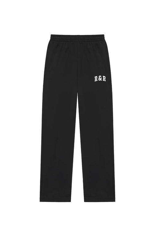 Black Varsity Straight Leg Joggers
