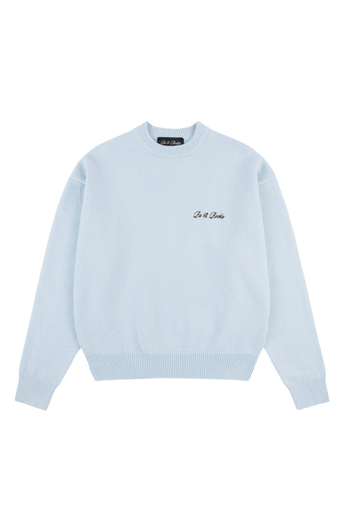 baby blue knit sweater