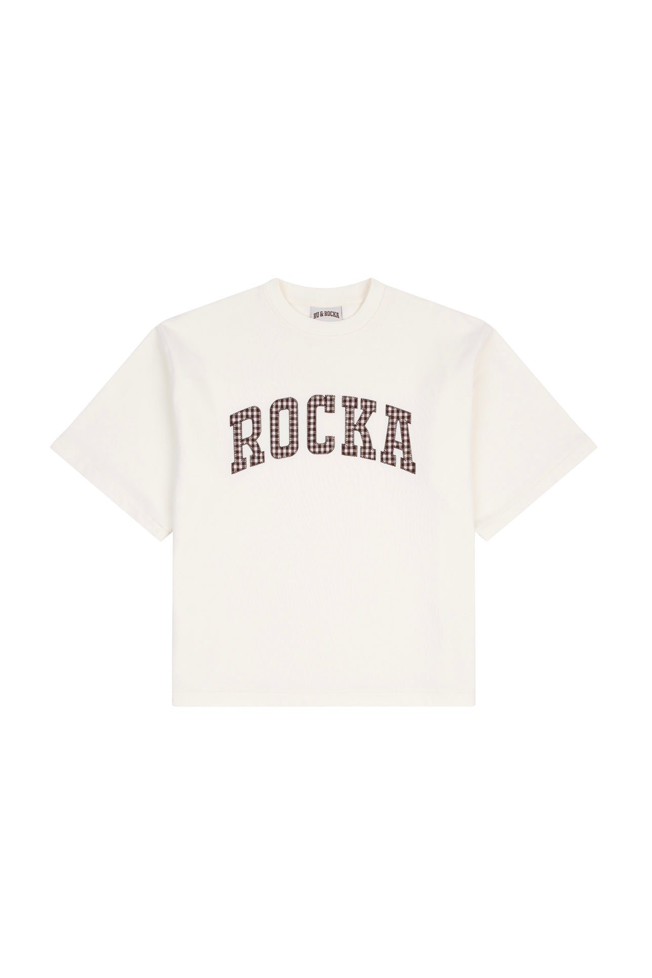 Cream Oversized Rocka Gingham Tee