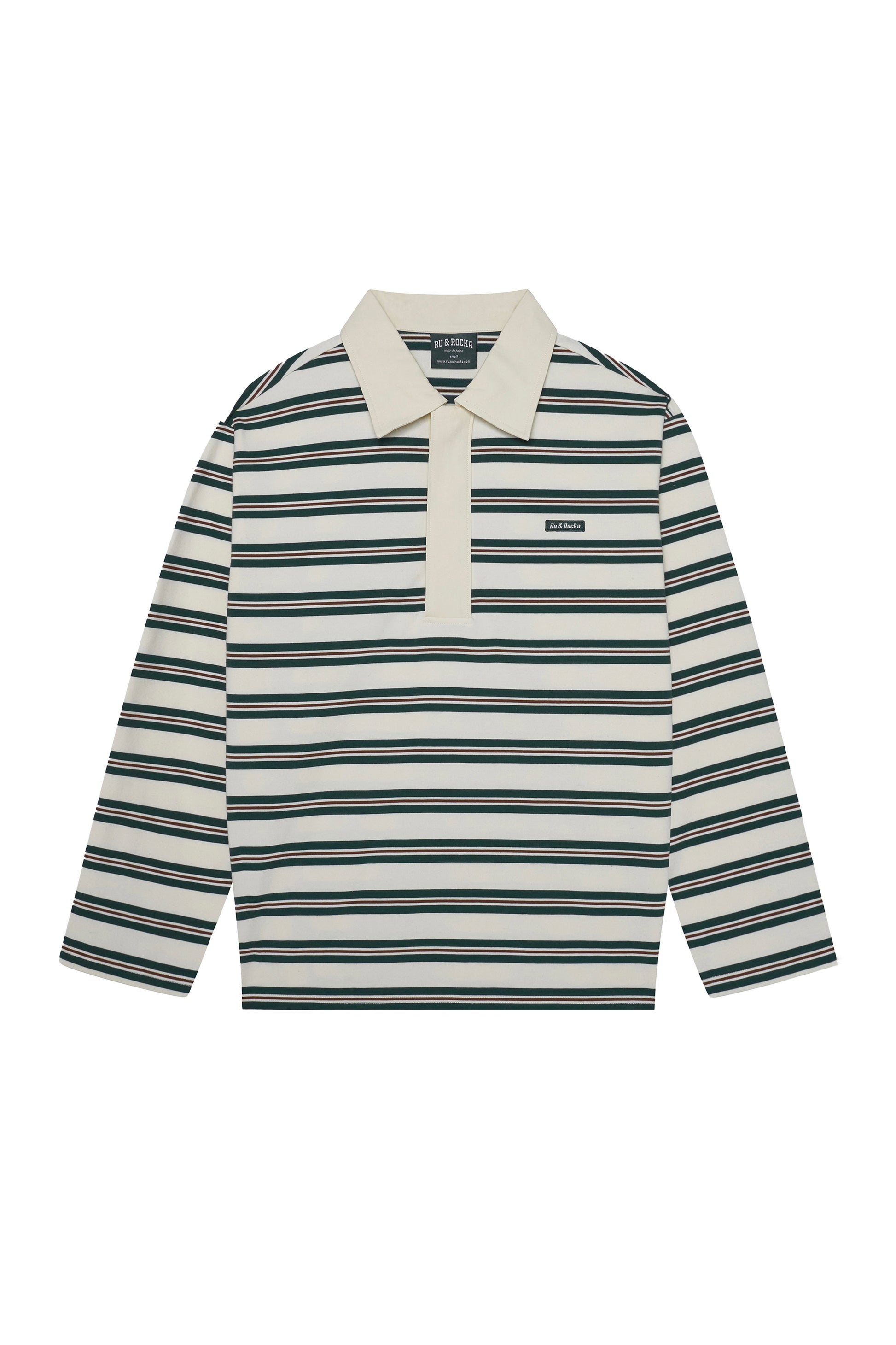 Western Cream Striped Polo