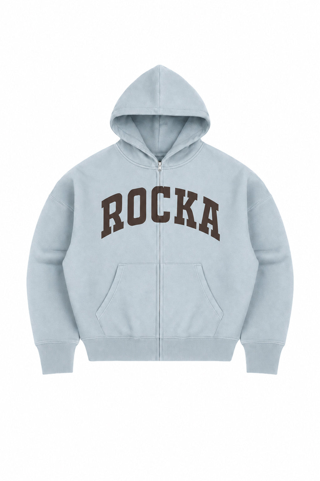 Dusk Blue Varsity Zip Hoodie