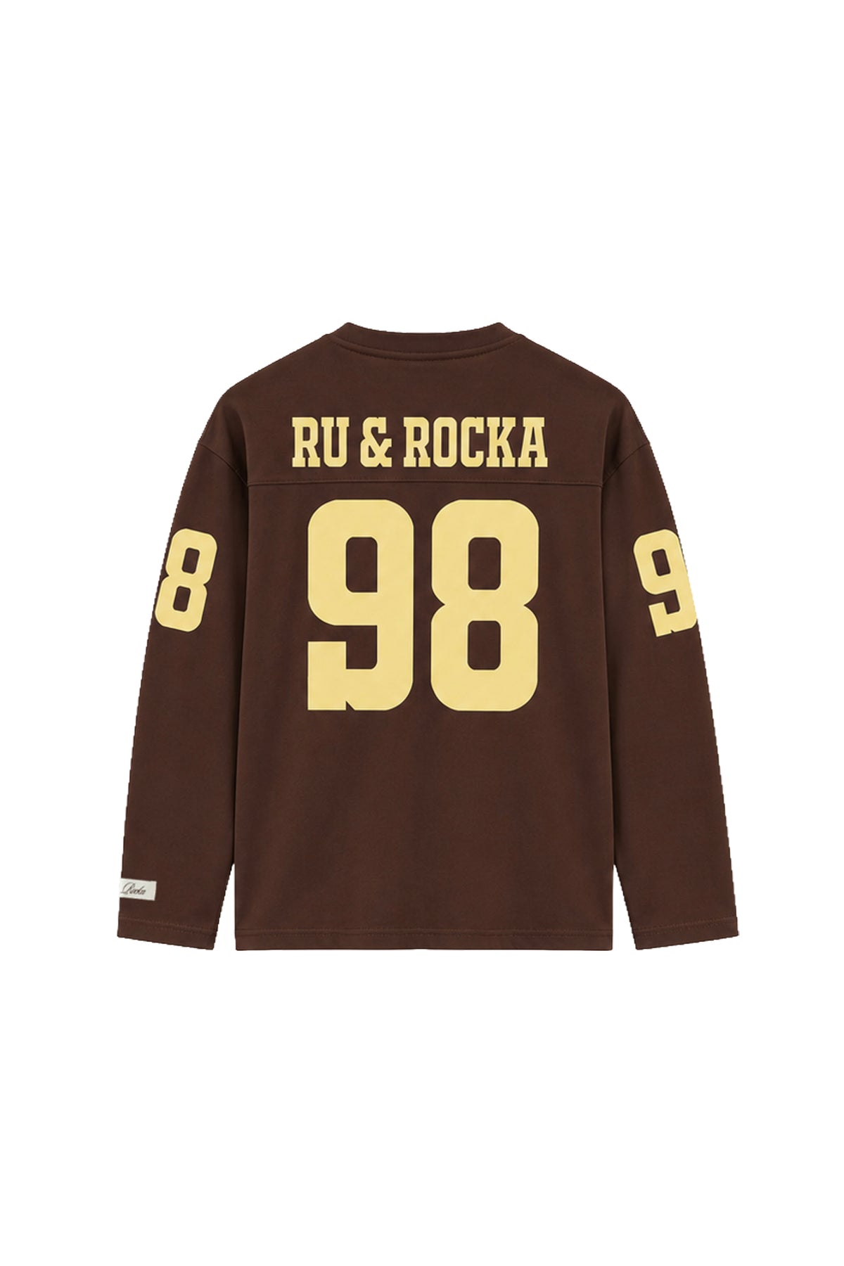 ⊘98 brown football tee