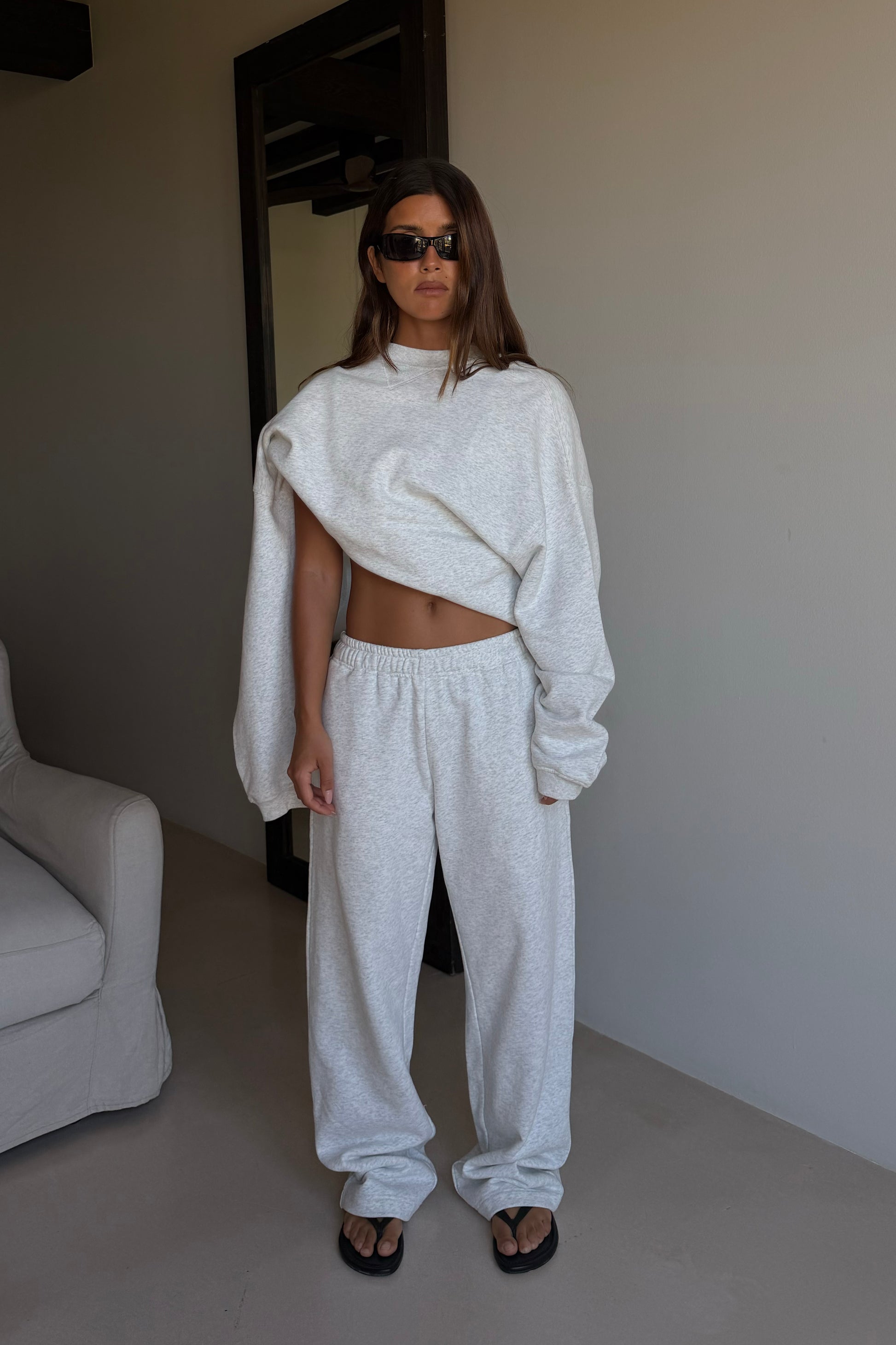 Grey Travel Straight Leg Joggers