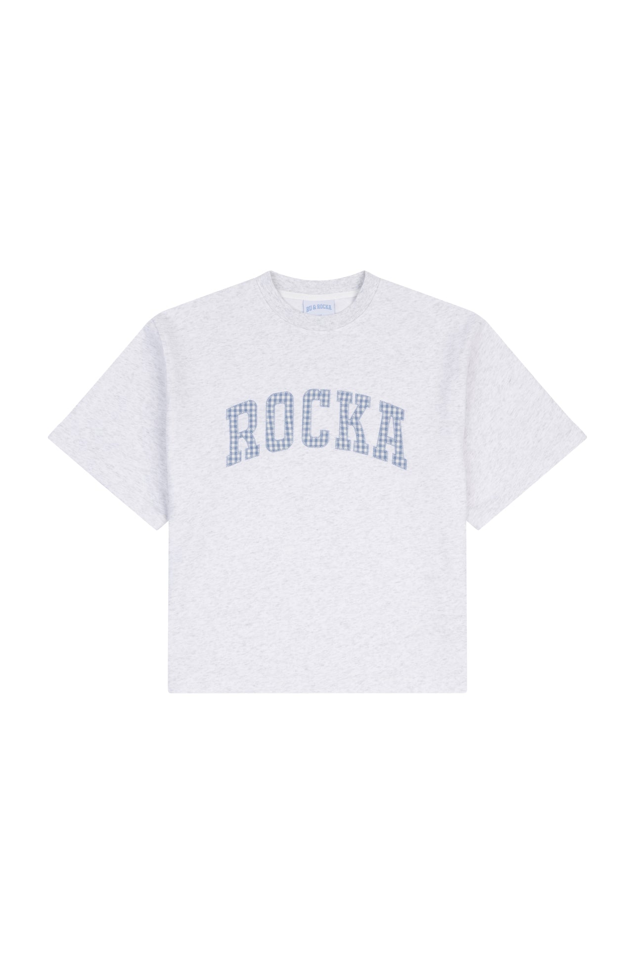 Grey Oversized Rocka Gingham Tee