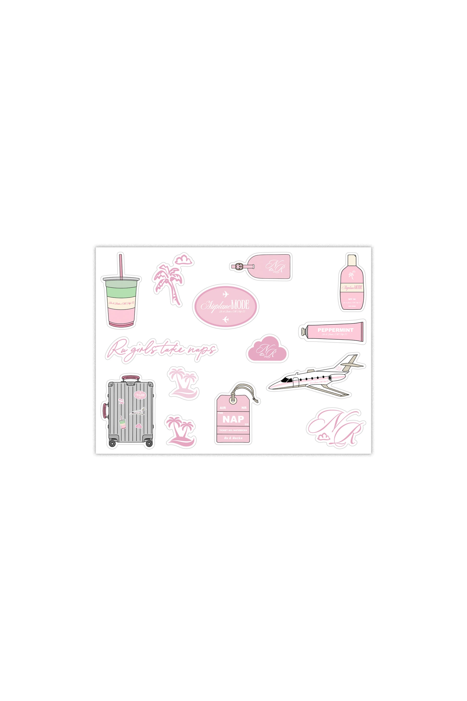 RU & NAP Airplane Mode Sticker Sheet