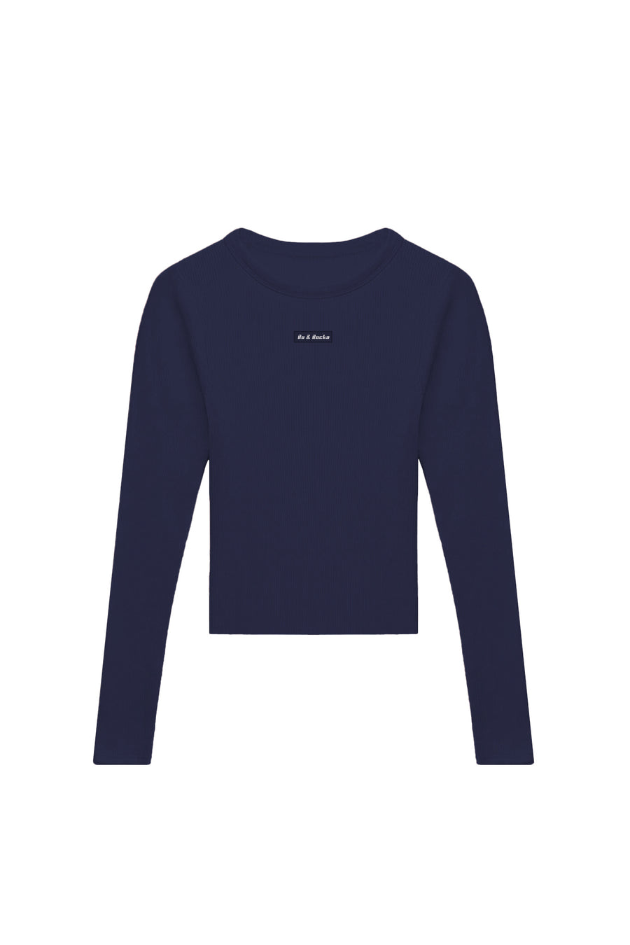 Rodeo Navy Long Sleeve Ribbed Top