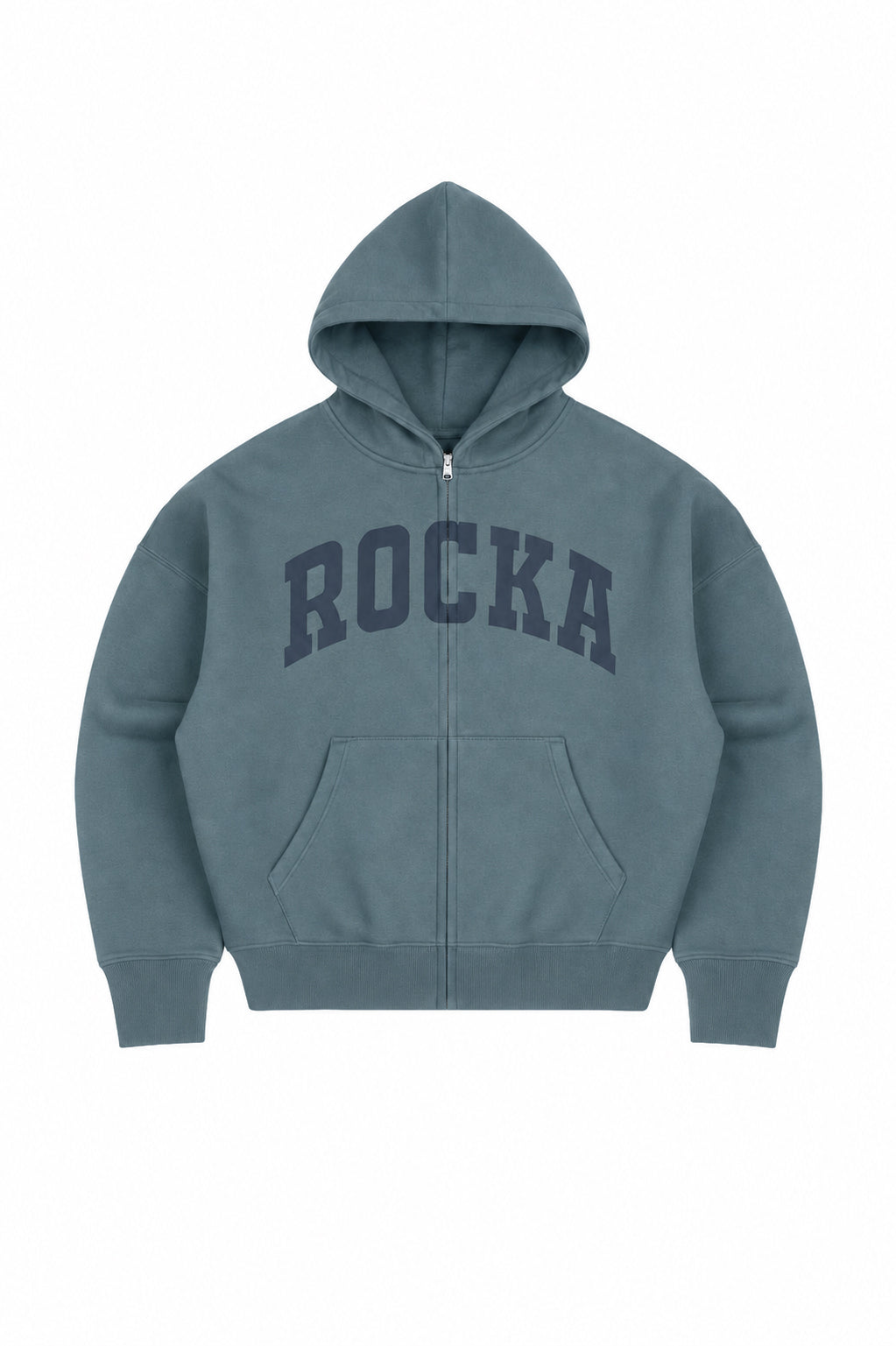 Teal Varsity Zip Hoodie