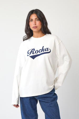 Rocka White Long Sleeve Tee