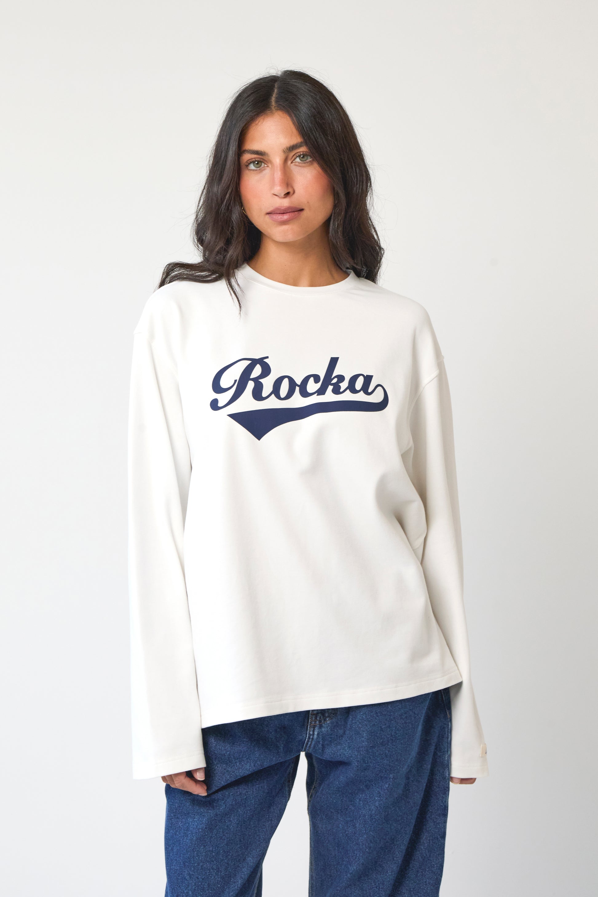 Rocka White Long Sleeve Tee