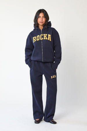 Navy Varsity Straight Leg Joggers
