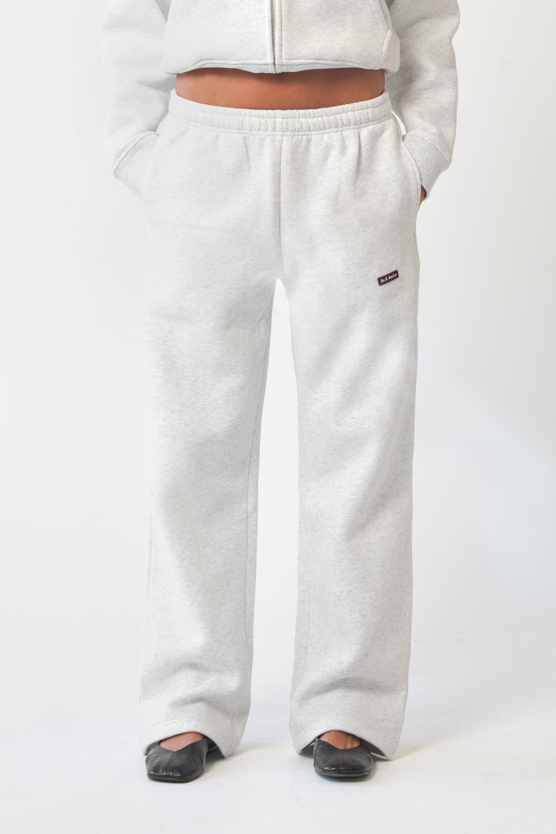 Grey Core Straight Leg Joggers