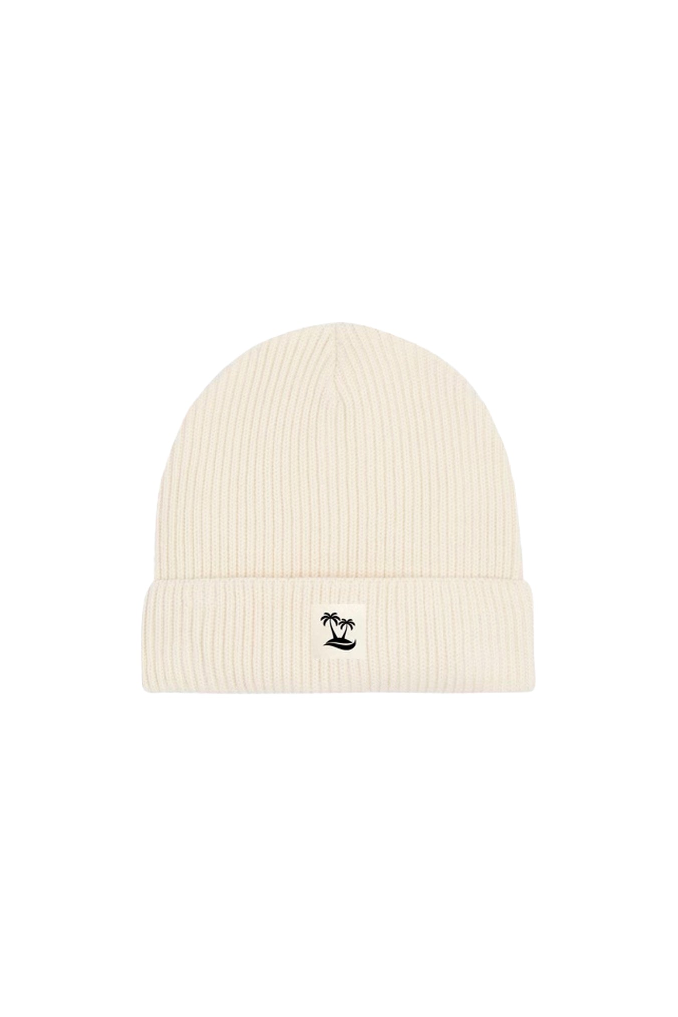 Cream Ribbed Beanie